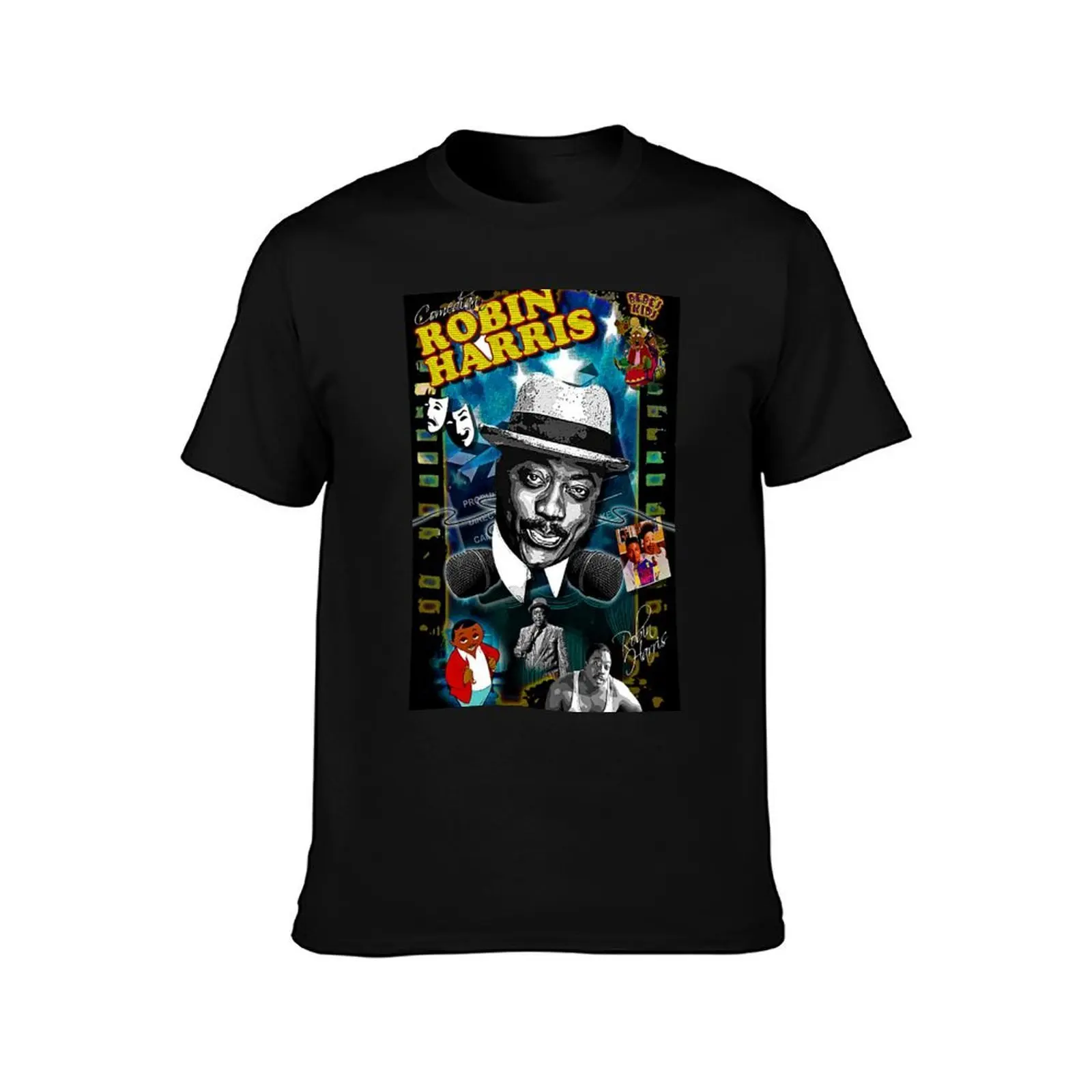 Robin Harris Shirt T-Shirt, Summer Casual Cotton Tee, Oversized Streetwear Tops, Vintage Graphic Print, Loose Fit Short Sleeve