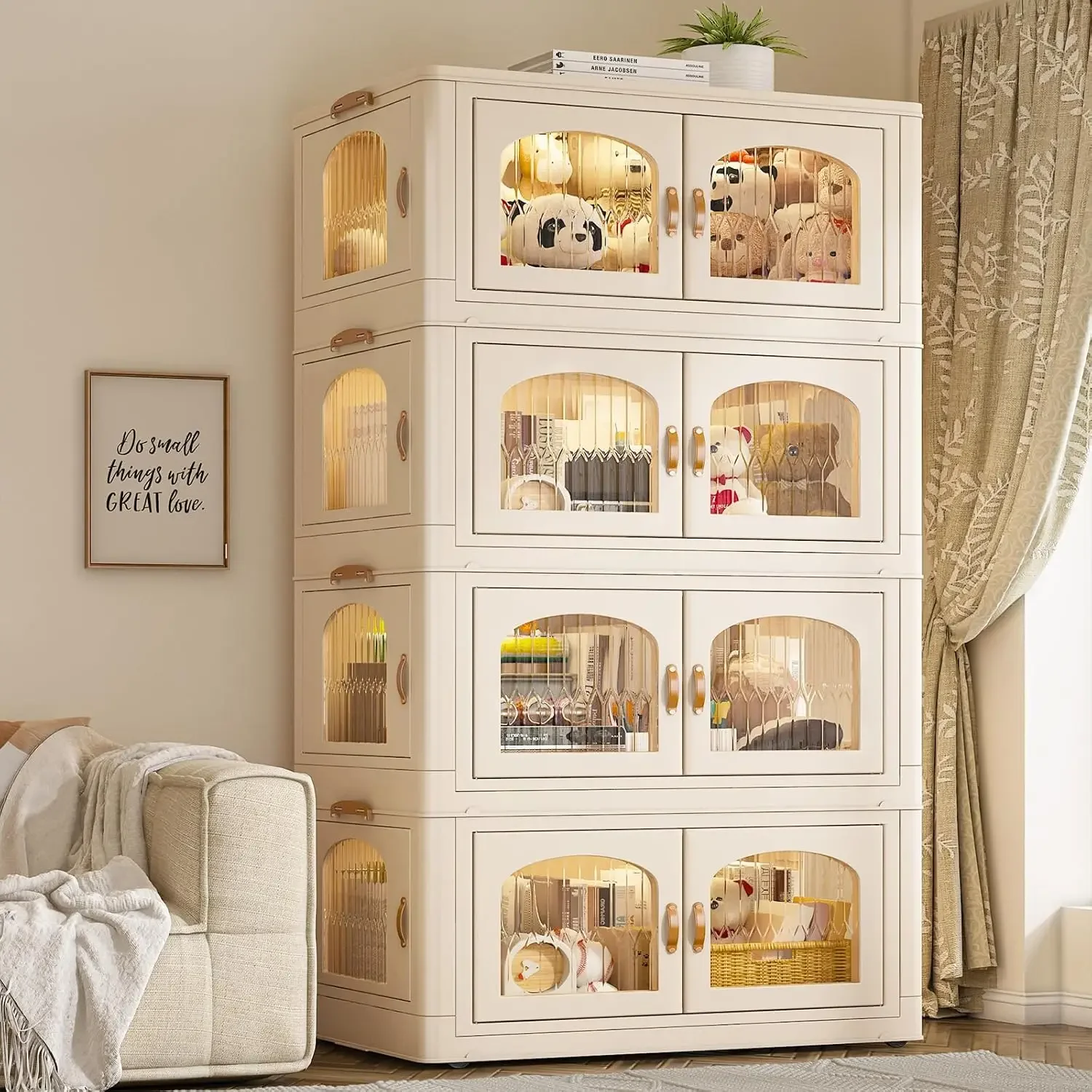 

100GAL Storage Bins with Lids Large Stackable Bins Storage Plastic Drawer for Bedroom Office Kitchen School storage boxes