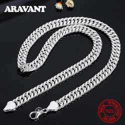 Aravant 925 Silver 10MM Necklaces Chain For Men Women Fashion Jewelry