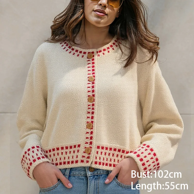 Outono o pescoço casacos coreanos elegante casual moda malhas roupas 2025 manga longa malha cardigan camisola solta inverno feminino