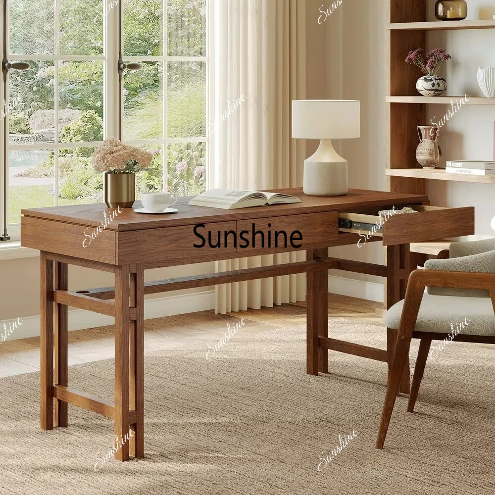 French small apartment solid wood work desk high-end desk