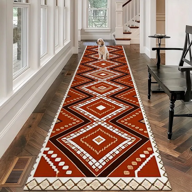 1 Piece Woven Geometric Tribal Rug, Soft Comfortable, All Seasons, lightweight Easy Care, Home Decor, Room Decor, Winter, Autumn, Perfect for Living Room, Bedroom, Dining Area