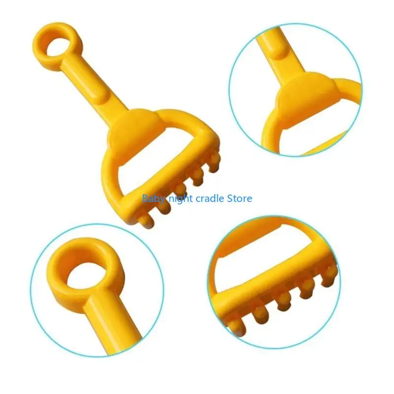 

J2FF 4PCS Creatively Children Colorful Sand Rake Shovel DIY Summer Seaside Tool Set Outdoor Sand Playing Toy for Kids Gift