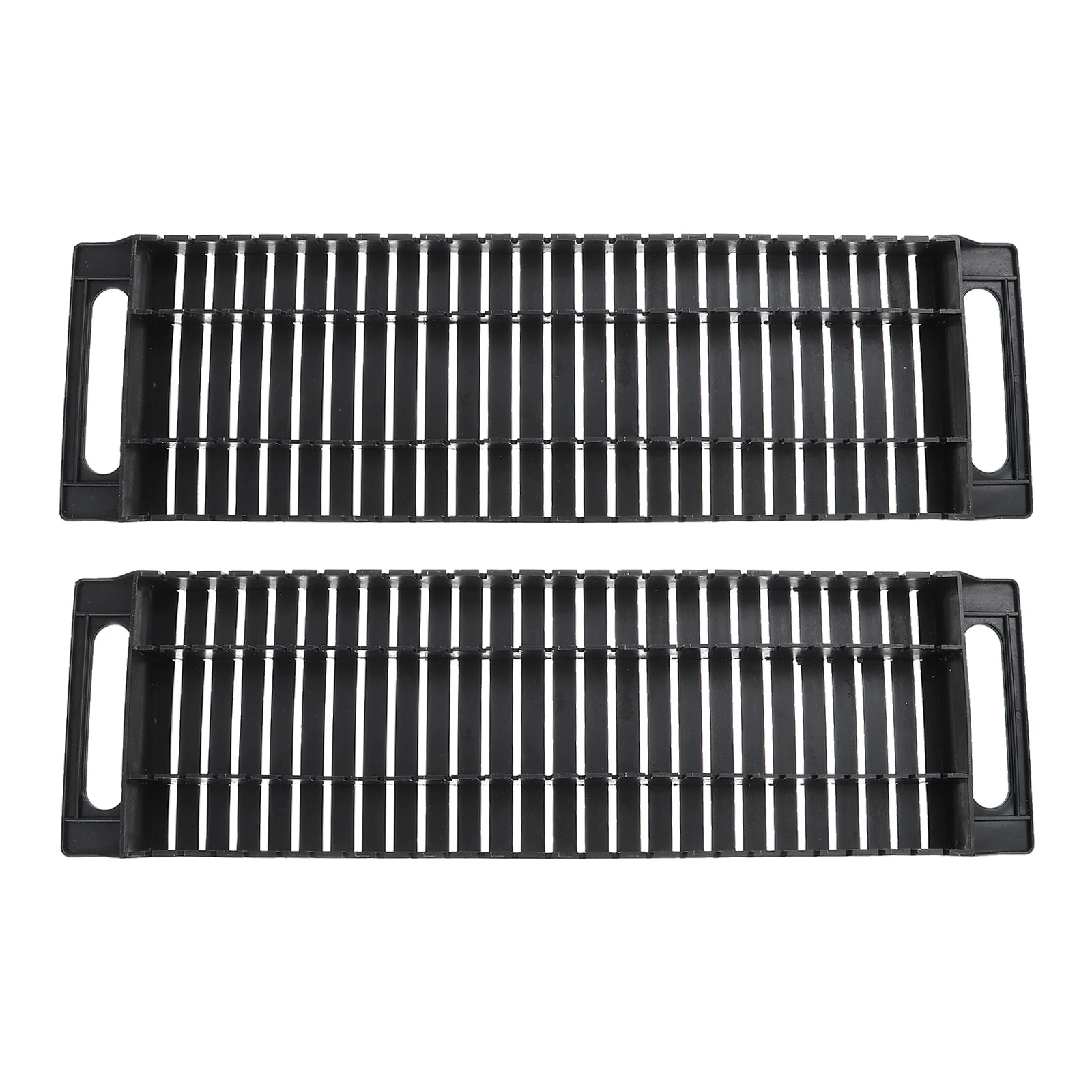 

2pcs 25-Slot Dual-Ear Pcb Board Storage Frame Black For Anti-Static Bar Bracket Rack For Anti-Static Circuit Boards Pcb Rack