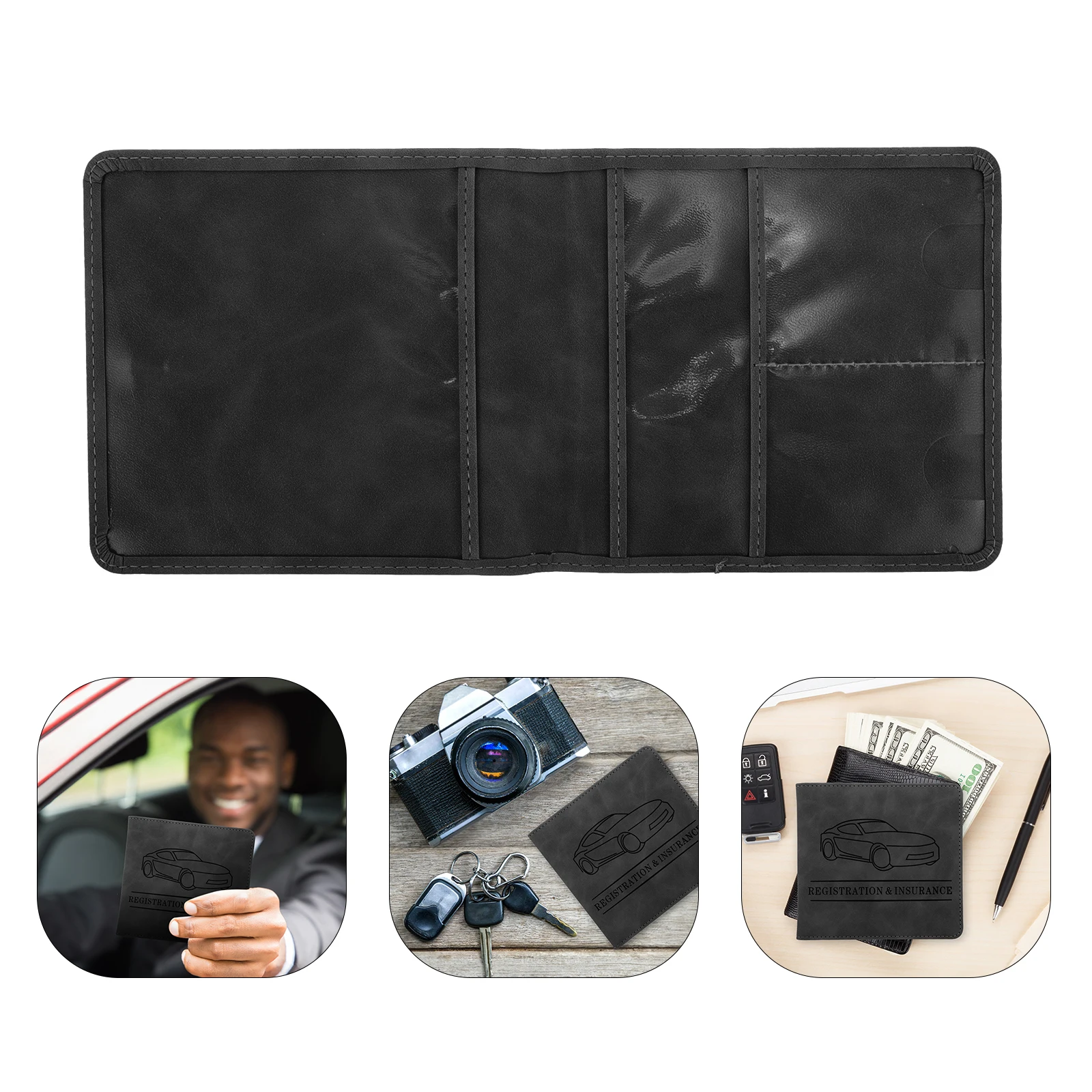 

1Pcs Driving License Holder Compact Motorbike Document Wallet Car Insurance Card Organizer Credit Id Case for Men Women