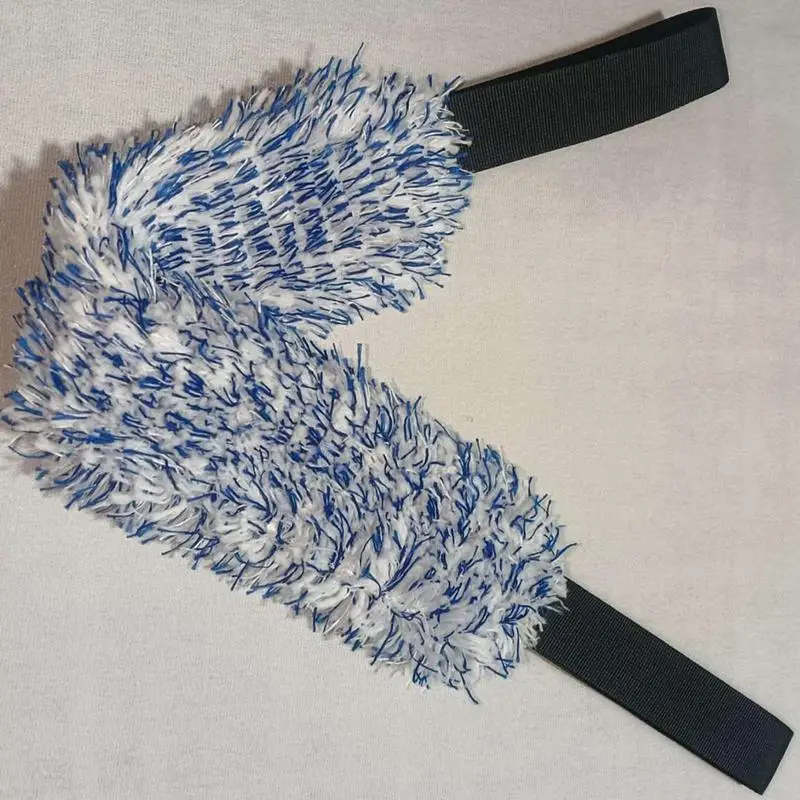 Car Wheel Wash Towel Brush Double-sided Long Belt Cleaning Towel Microfiber Coral Plush Wheel Pull Belt Brush Hub Detail Towel