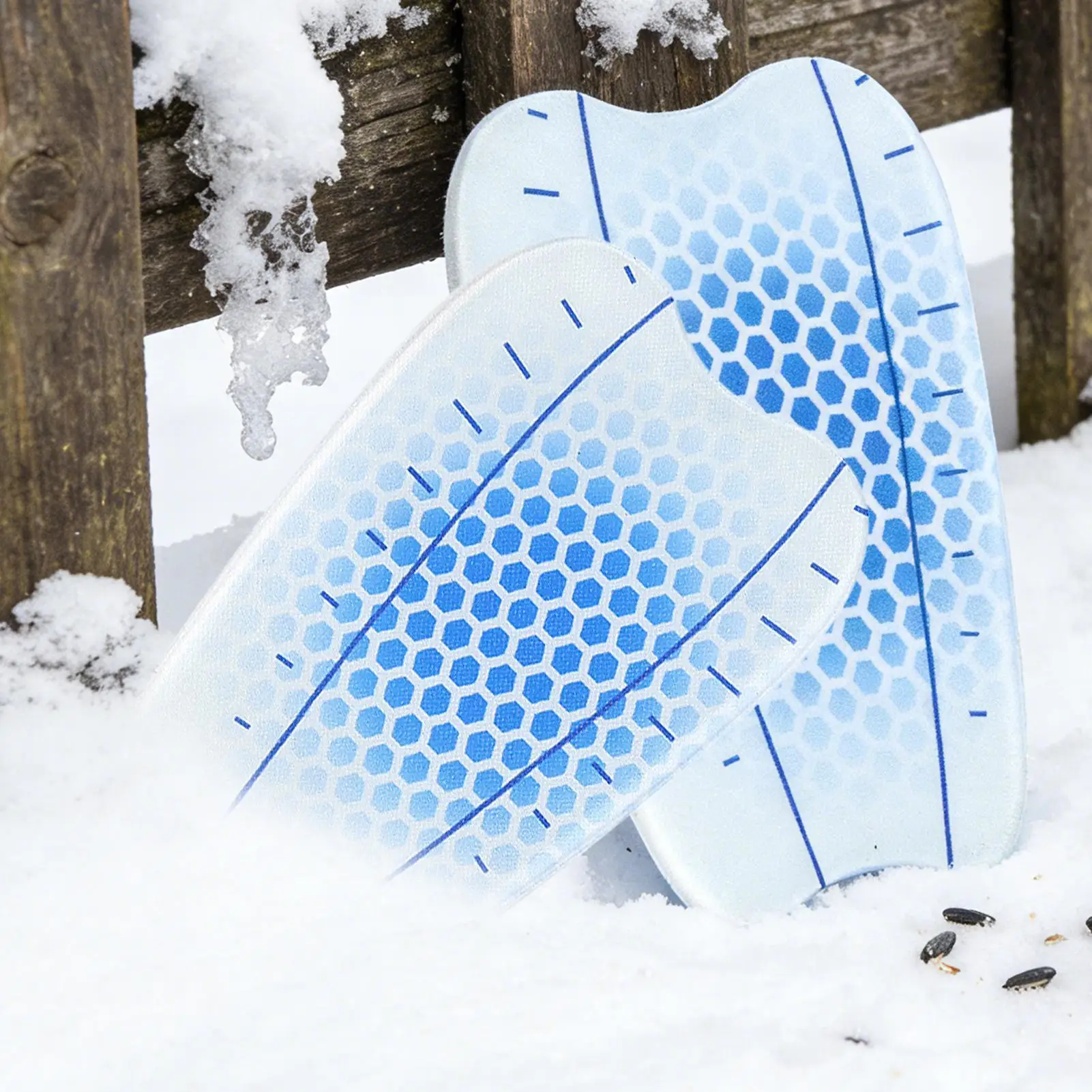 Soft Skiing Shin Guards 2Pcs/set Self-Adhesive Ski Boot Anti-Abrasion Shock Absorbing Shin Pads for Snowboarding Soccer Snow