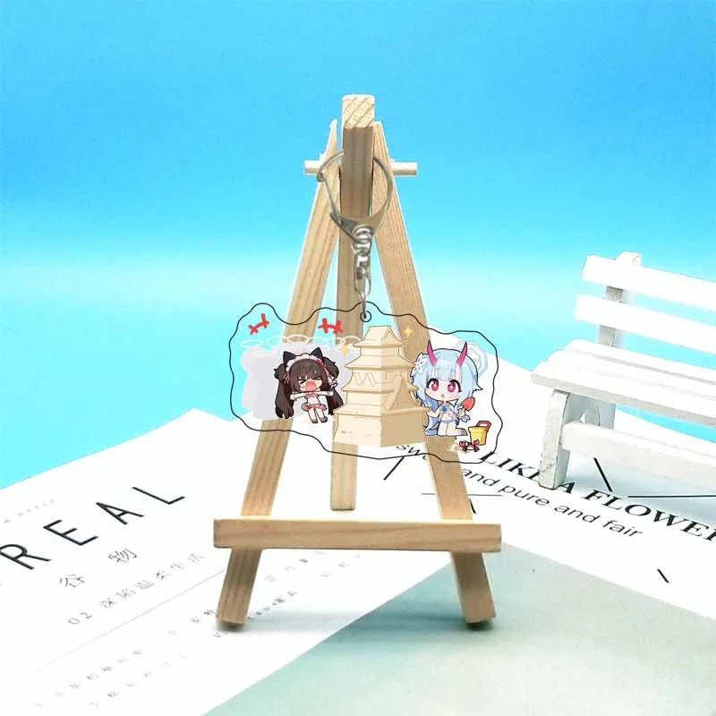 Anime Blue Archive Acrylic Figures Keychain Cartoon Cute Ichinose Asuna Bag Charms Fans Gift Women Pendant Chaveio Car Keyring