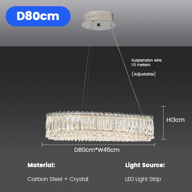 Modern design luxe kristallen plafondkroonluchters voor keuken, woonkamer, hal, lobby, huisdecoratie, verlichting, LED-hanglamp