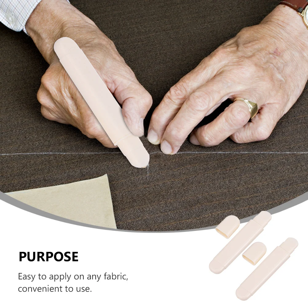 

2pcs Fabric Chalk Pen Tailors Sewing Tool With Lid Portable Smooth Writing Diy Pattern Marking Dressmaker Drawing Stick Clothing