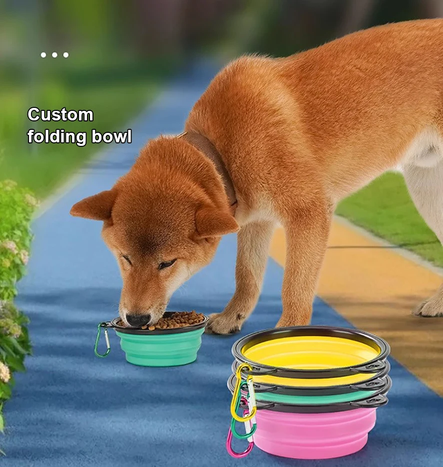 

Collapsible Silicone Bowl for Pet, Outdoor Travel, Portable Puppy Food Container, Dog Feeder, Dish Bowl