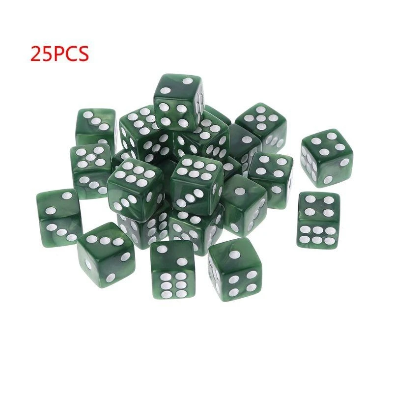 

25 Pcs/Set Game Number 12 Square Stripe for Creative Dices Party Club Games