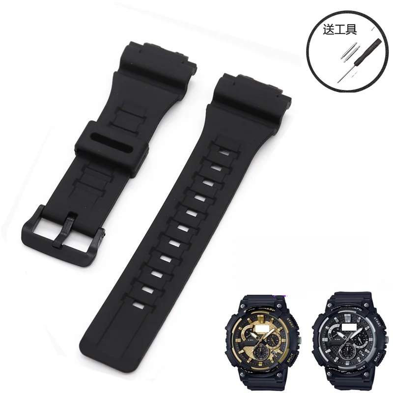 Silicone Rubber watchband wristband watches band for casio AE1400  Resin watch strap mcw200 bracelet watch