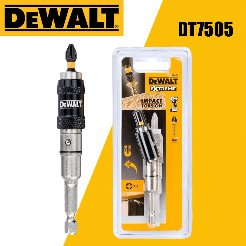 Imagem -02 - Dewalt Extreme Impacto Torsão Bit Holder Screwdriving Bit Grupo Ponta Giratória Acessórios para Ferramentas Elétricas Dt70518 Dt7505