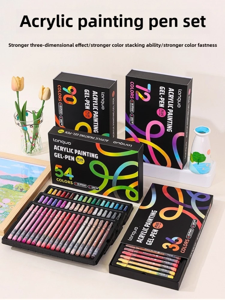 

LANGUO 90/6 цветов акриловая гелевая ручка большой емкости 1,0 мм студенческая ручка для письма живопись рисунок офисные школьные принадлежности канцелярские принадлежности