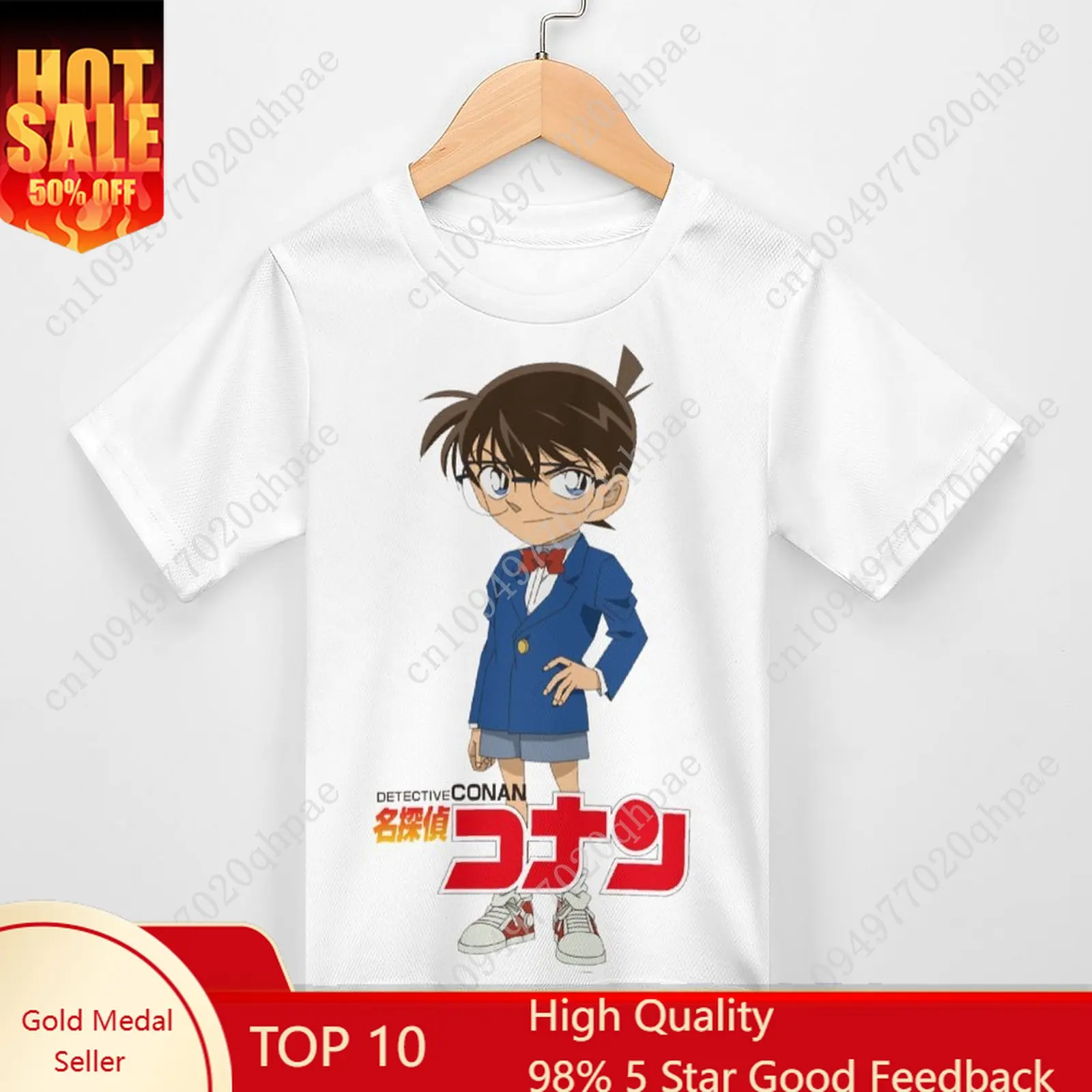 

Detective Conan T Shirt Boys Girls Childs Cotton Short Sleeves Tlightweight Breathable Comfort Tshirt Custom Made Summer Tops