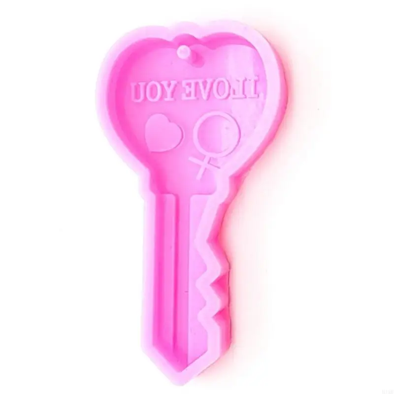 918F Silicone Resin Keychain Mold Love Heart for Key Chain Molds DIY Jewelry Making M