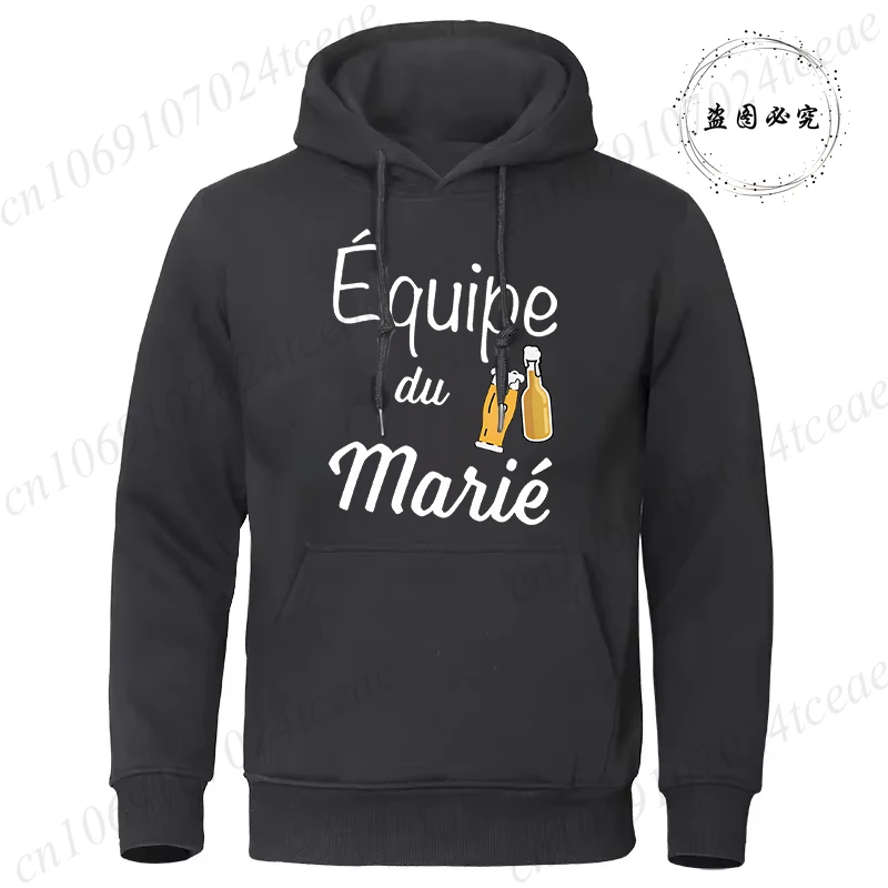 

Мужская толстовка с капюшоном Équipe Du Marié, повседневная уличная одежда, пуловер, модная осенне-зимняя теплая толстовка для мужчин