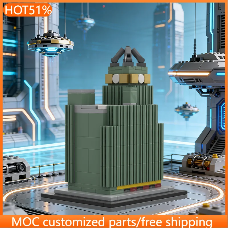 

Набор из 286 деталей: Городской арт-скайскрепер MOC, модульный конструктор, простая модель, развивающий дизайн, DIY, праздничный подарок