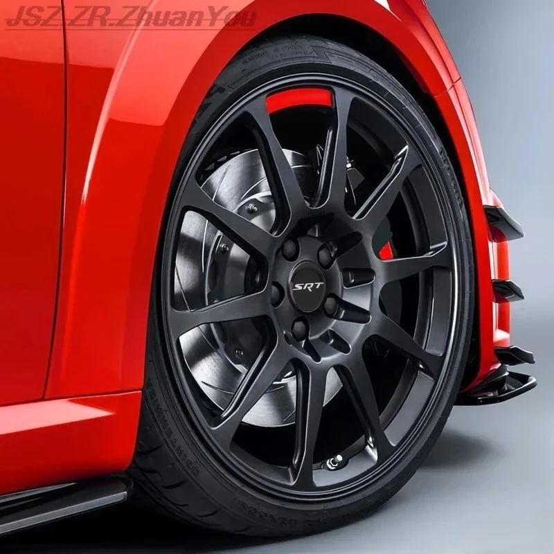 3D Car Emblem Wheel hub Center Cap Badge Covers Sticker Decals Styling For Dodge SRT Charger Challenger Hell Cat Chrysler 300C view 4