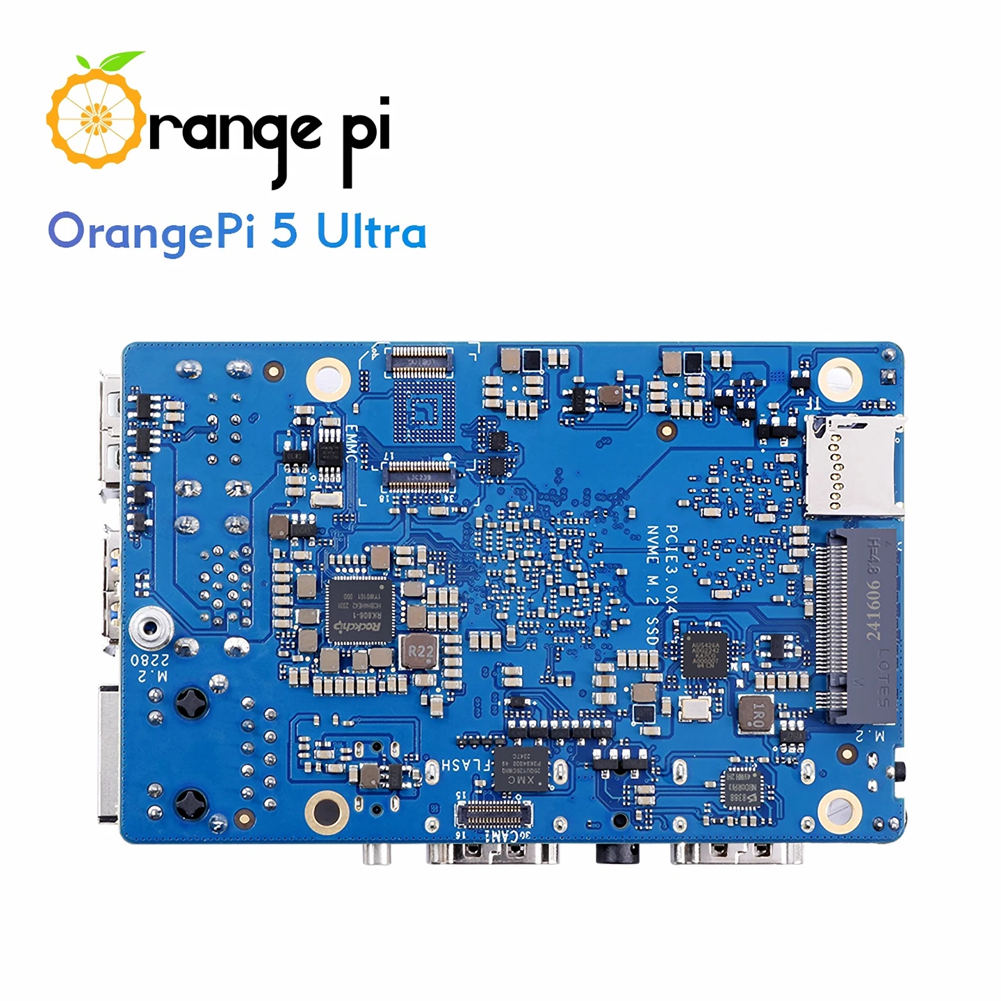 Orange Pi 5 Ultra 8GB 16GB RAM LPDDR5 Rockchip RK3588 Development Board WiFi 6E+BT5.3 M2 Slot 2.5G LAN For Orange Pi 5 Ultra