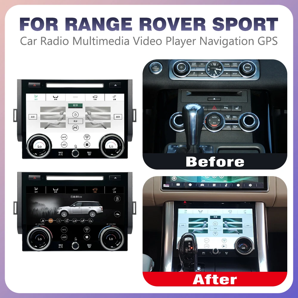 10 Inch AC Panel For Range Rover Sport L494 2013-2017 Air Condition Board Climate Tempetature Seating Control LCD Touch Screen