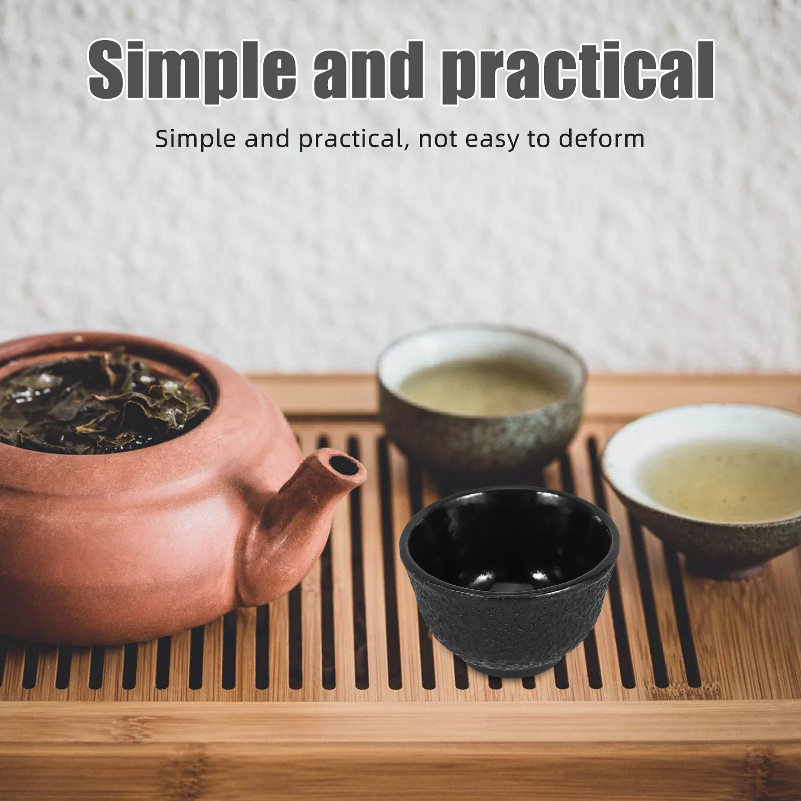 

Retro Vintage Cast Iron Tea Cup Japanese Style Small 35Ml Metal Espresso Cup for Matcha Gongfu Tea Coffee Japanese Coffee Mug