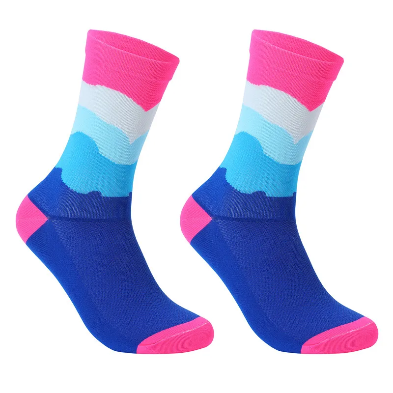 Chaussettes de sport en plein air pour hommes, chaussettes de cyclisme unisexes, chaussures de vélo, chaussettes de vélo de route, chaussettes de course, chaussettes de basket-ball