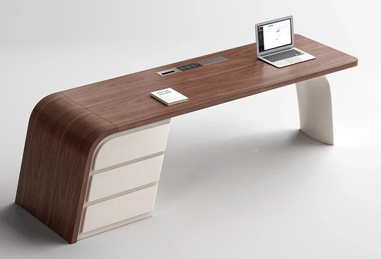 

Italian slate office light luxury desk designer modern simple computer desk advanced writing desk