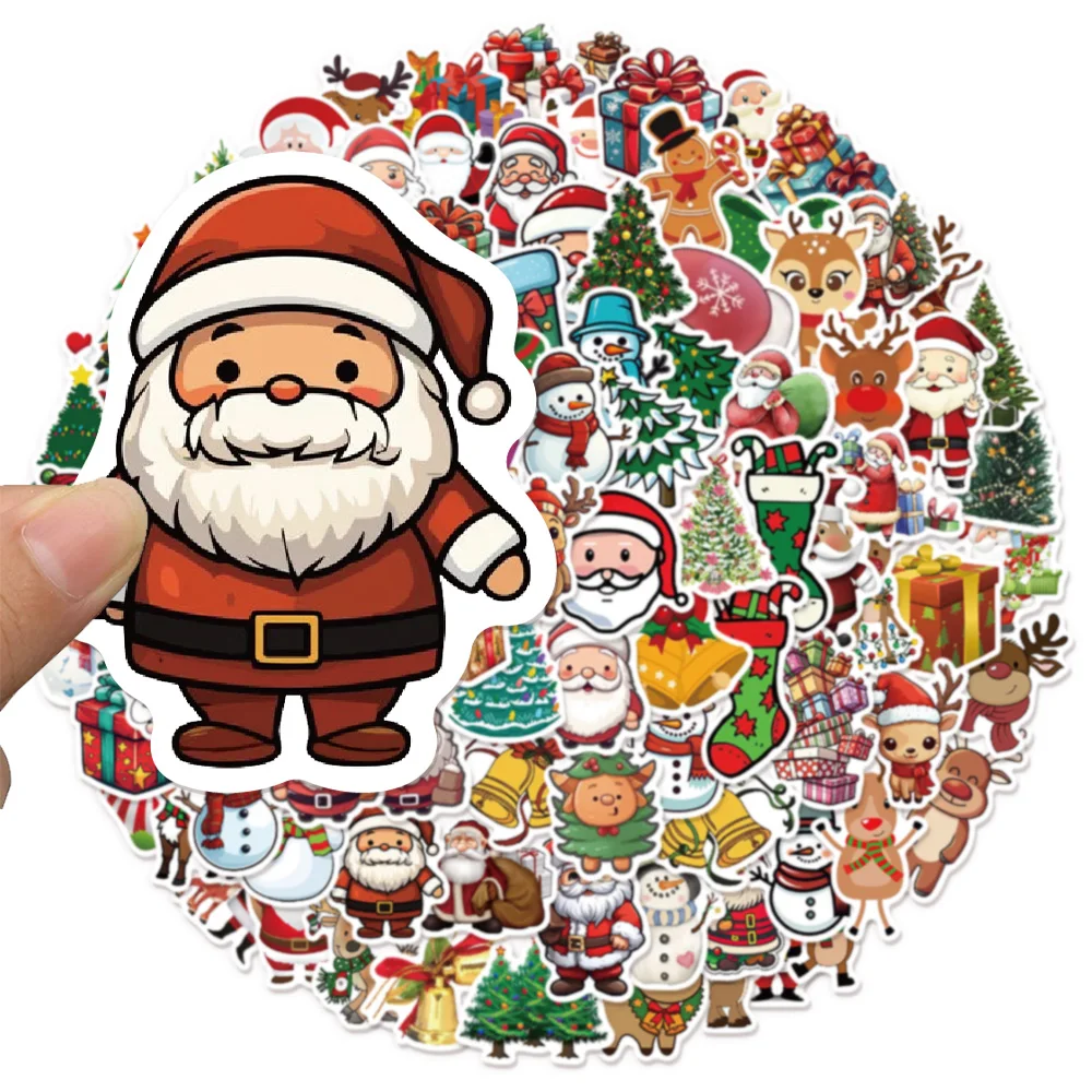 50/100PCS Christmas Collection Cartoon Graffiti Stickers DIY Luggage Speaker Skateboard Label Waterproof Stickers