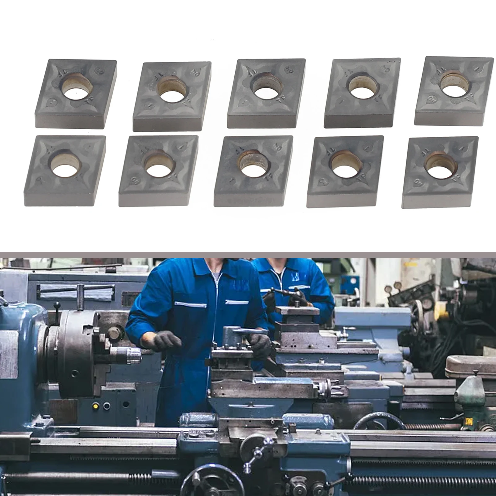 

Turning Tool Lathe Turning Blade 10pcs Blade Grinding CNC CNMG120404-TF IC907 For Semi-Finishing And Finishing