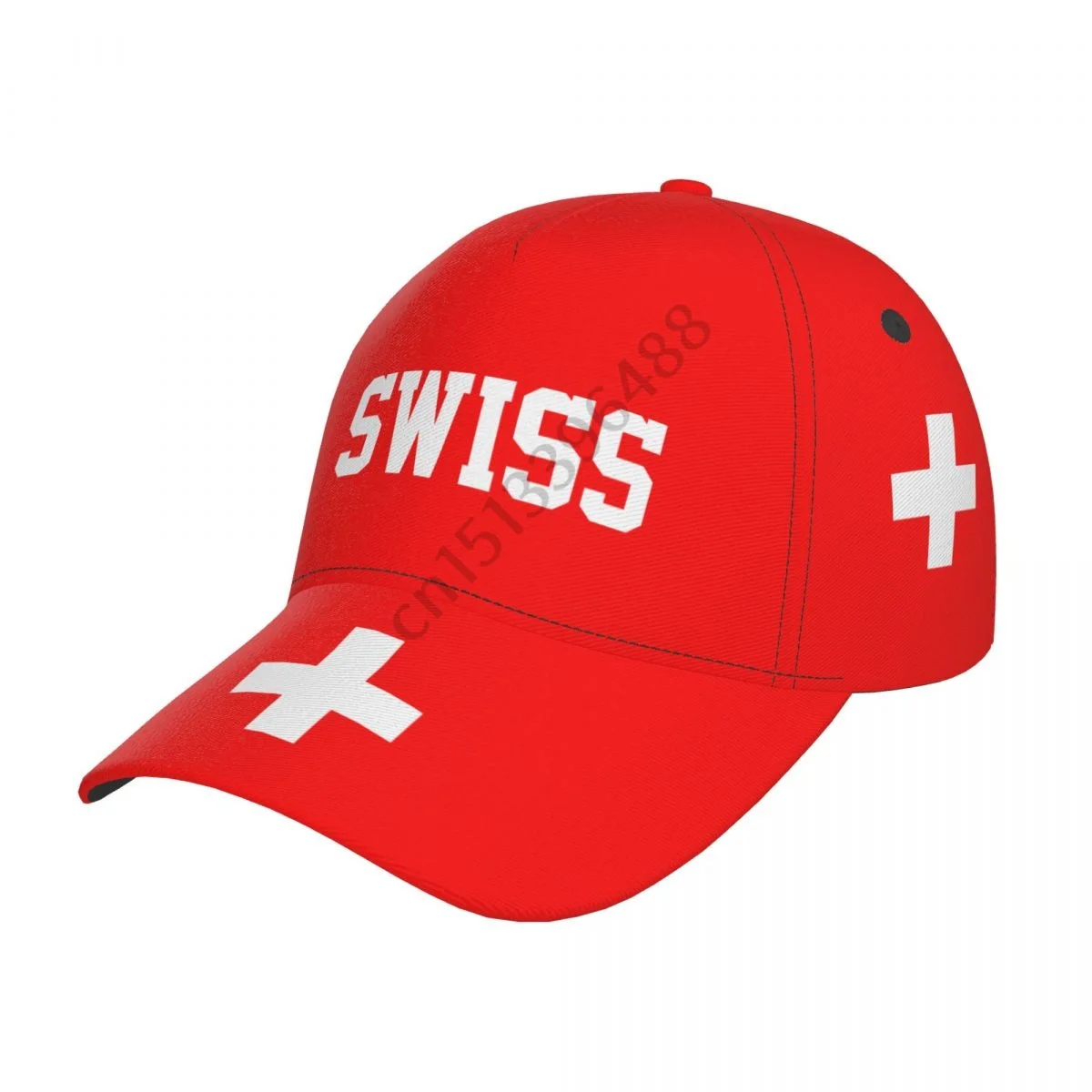 Switzerland Country Flag Soccer Hats Sun Baseball Cap Breathable Adjustable Men Women Outdoor Fishing Hat