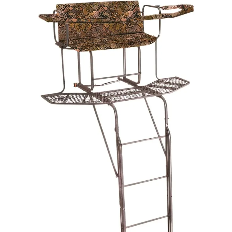 

20' 2-Man Ladder Tree Stand with Hunting Blind Climbing Hunt Seat, Hunting Gear Equipment Accessories