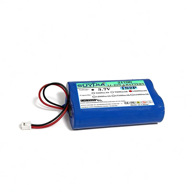 21700 1S2P 3.7V 10000mAh Li-ion Battery with PCB, 4.2V for DIY Speaker Headlight Radio Toy