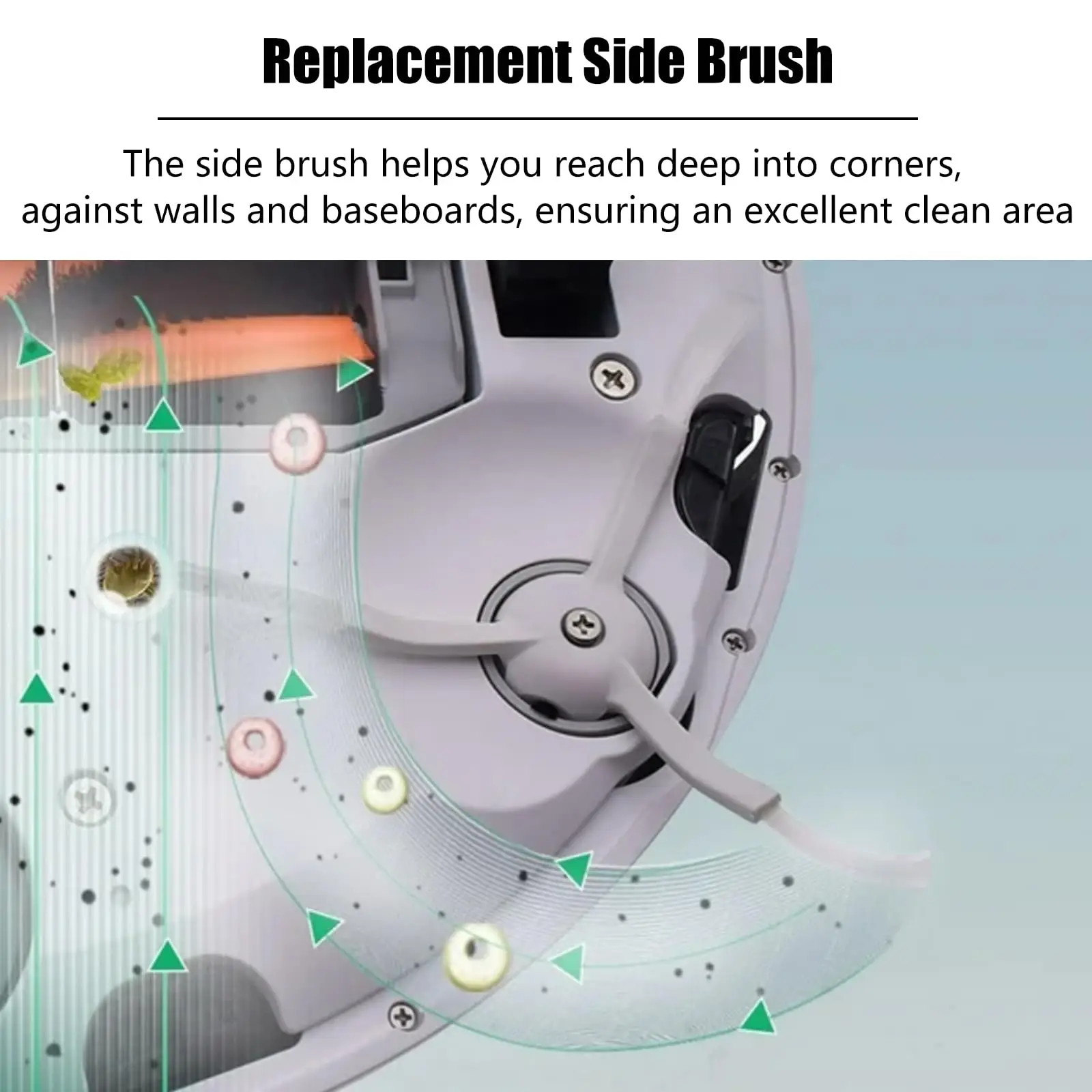 استبدال فرشاة جانبية لـ Roborock S8 S8+ S8 Pro Ultra,Q Revo,Q5 Q7 Q7Max Q8 Max,S7 S7 Max Ultra S7 MaxV S6 S6 Pure S5 S5 Max S #5