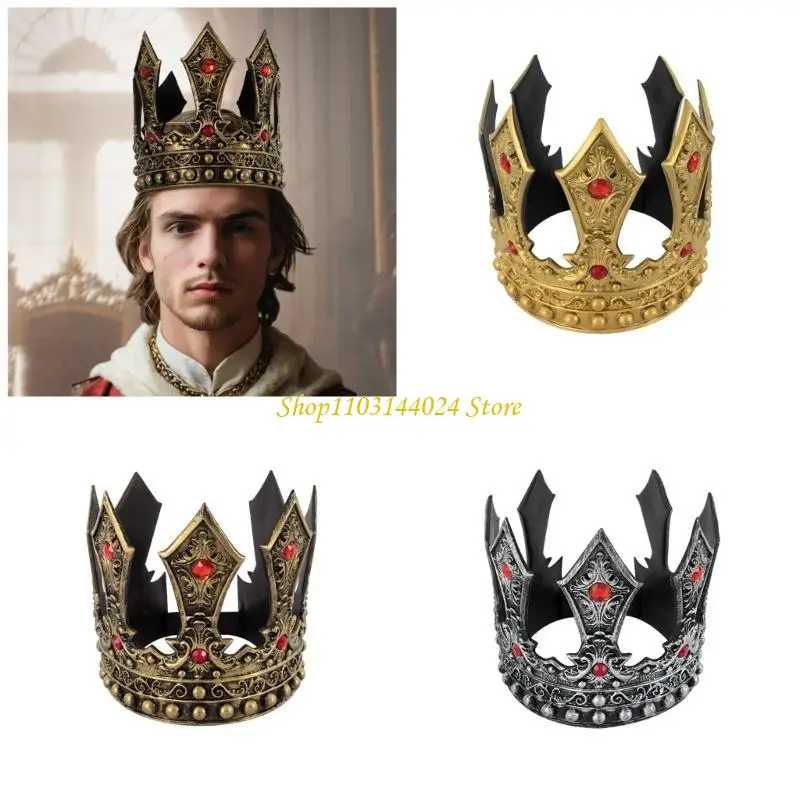 

N5KE Роскошный обруч для волос с королевской короной, удобный крой для взрослых, различный размер головы