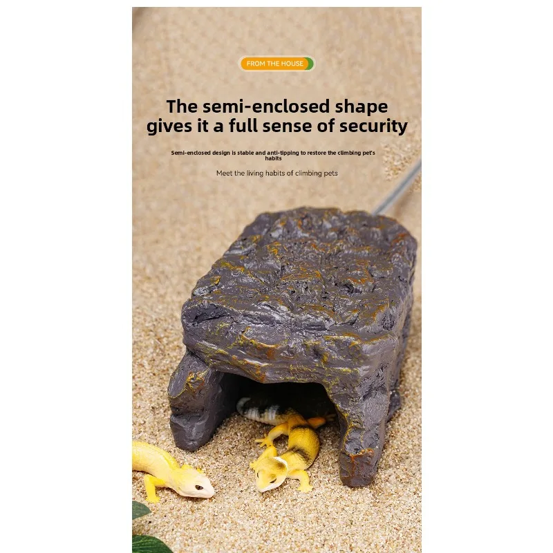 الزواحف إخفاء كهف لوحة التدفئة حجر الزواحف ديكور شقة سحلية المأوى خزان الملحقات ثعبان ليوبارد أبو بريص العنكبوت الطيور جثم