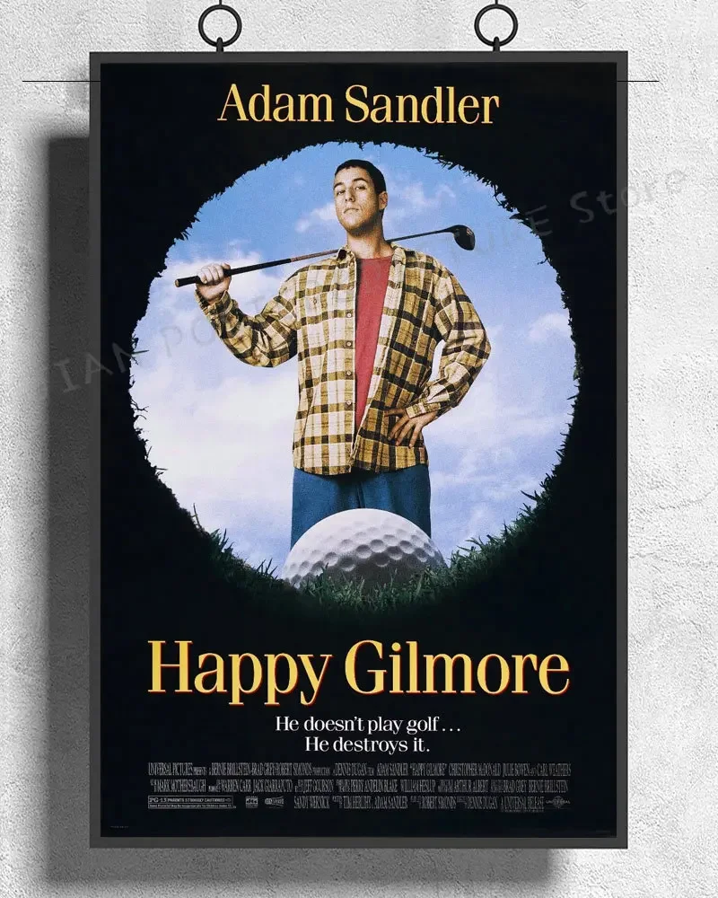 NJ799 Happy Gilmore 1996 Sports Comedy Classic Movie Wall Sticker Silk Poster Art Home Office Deco