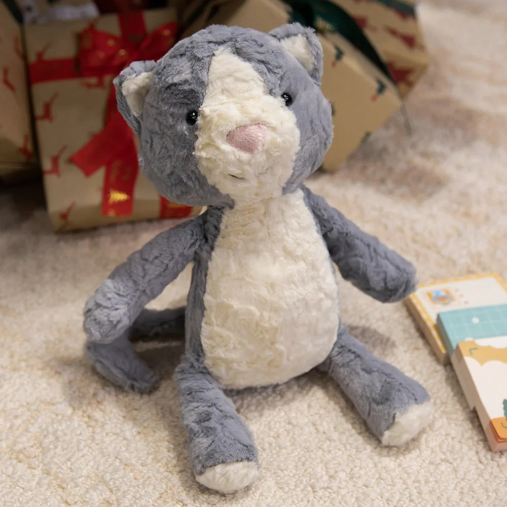 

Grey Cat Panda Plush Toy PP Cotton Brown dog Monkey Plush Doll Kawaii Stuffed Animal Animal Cat Plush Doll Birthday Christmas