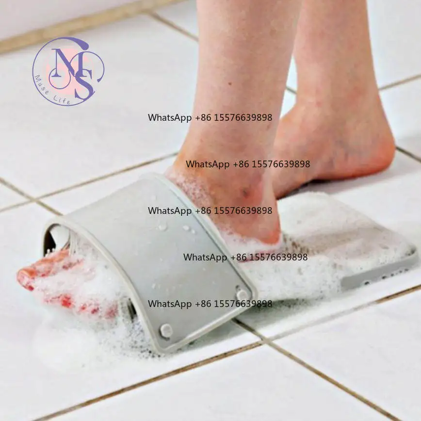 Silicone Foot Scrubber, Exfoliating Foot Massage Cleaner for Home Use, Grey, 1Pc
