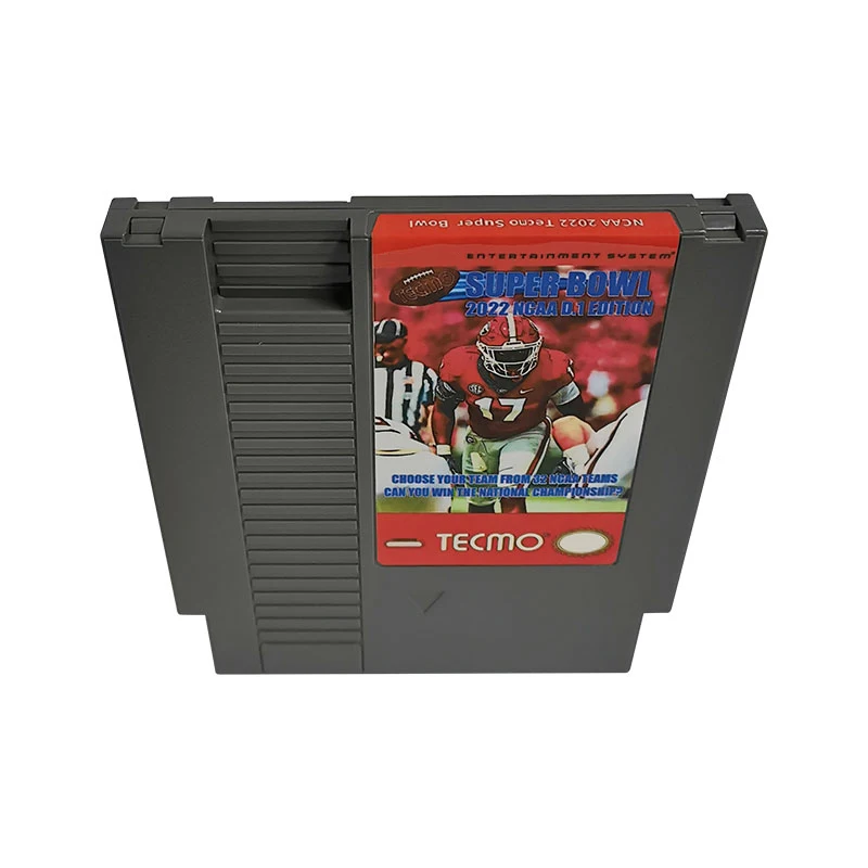 Video Game - Tecmo Super Bowl NCAA 2022  - NES Game Cartridge for 72 Pins 8 Bit NES Retro Game Console | Region Free