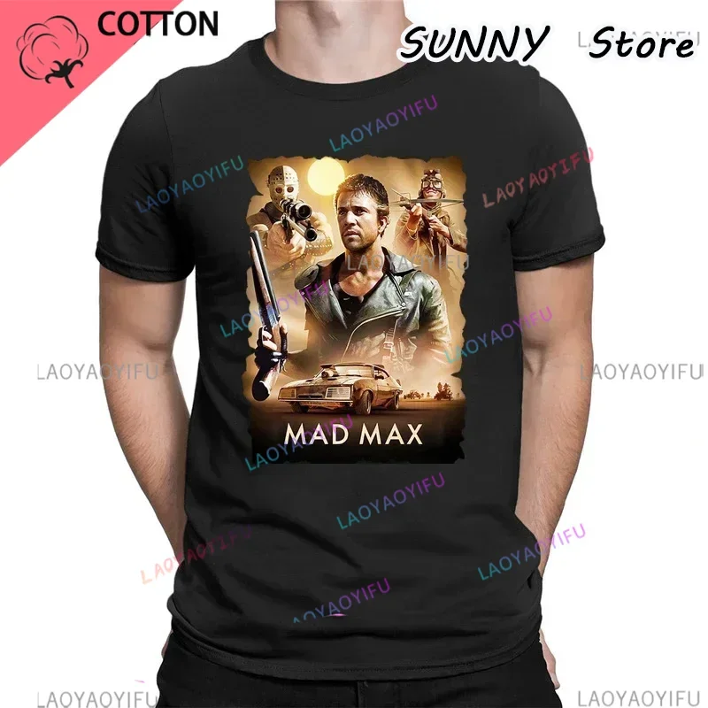 Summer Streetwear Mad Max Movie T-Shirt Mens Short-sleev Loose Breathable Graphic Tshirts Fashion Casual Ropa Hombre