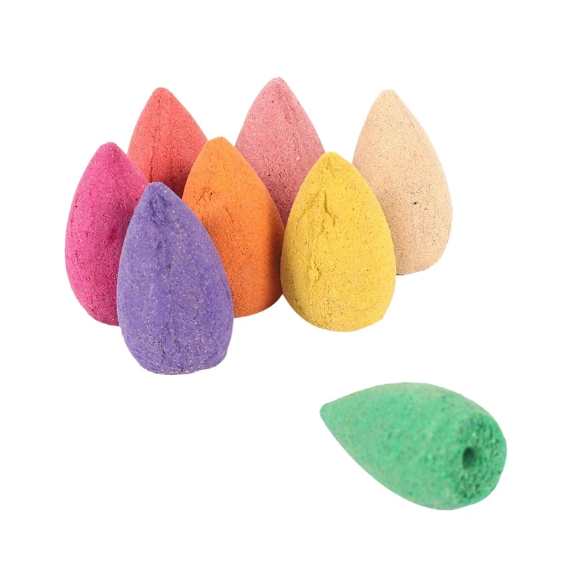 100Pcs Reflux Incense Cones Aromatherapy Lavender Rose Jasmine