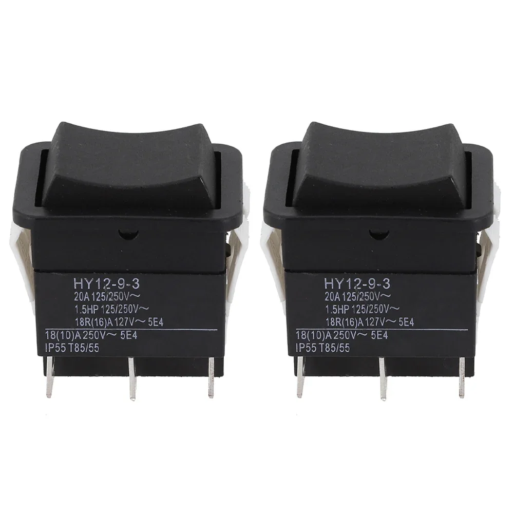 

Electrical Momentary Rocker Switch Pair Operating at Voltage Levels Between 125 and Up to a Maximum Current of Up to 20A