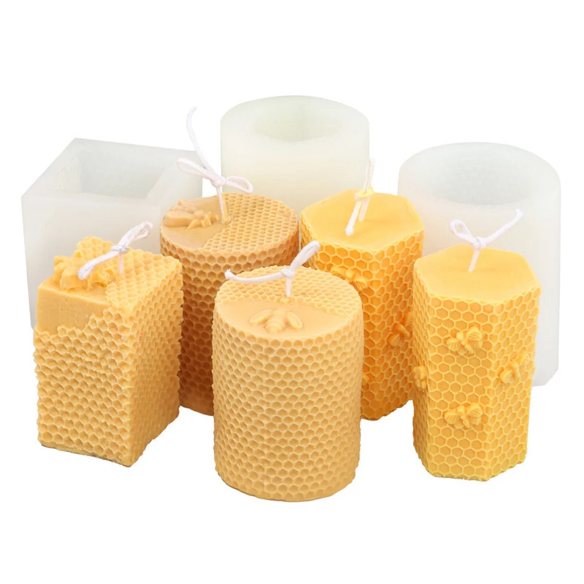 Silicone Honeycomb Candle Mold Round Hexagonal Square Honeycomb Candle Mold Round Honeycomb Candle Mold