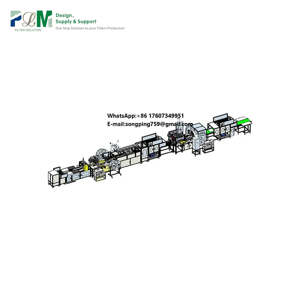 Automobile Air Conditioning Filter Paste Four Side Production Line for Cabin Filter Manufacturing