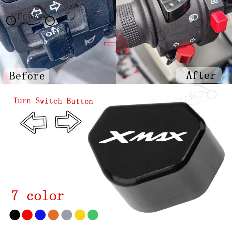

For Yamaha XMAX X-Max 300 400 250 125 Xmax125 Xmx250 Xmax300 Xmax400 CNC Aluminum Motorcycle Button Turn Signal Switch Key Cap