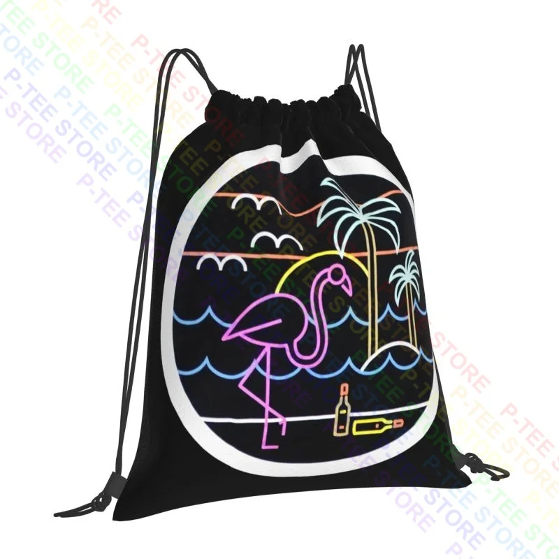 Collie Buddz-Bermuda Flamingo Drawstring Bags Gym Bag Cute Portable 3d Printing School Sport Bag