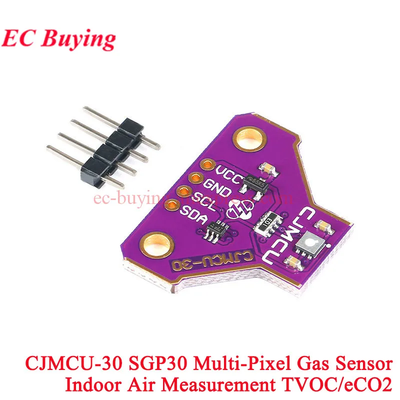 EC Buying 1-2 Stück GY-SGP30 SGP40 SGP41 MICS-6814 CCS811 TGS2600 BME680 Kohlendioxid-Gassensor Luftqualität CO2 CO NO2 NH3 TVOC eCO2 Erkennen 3