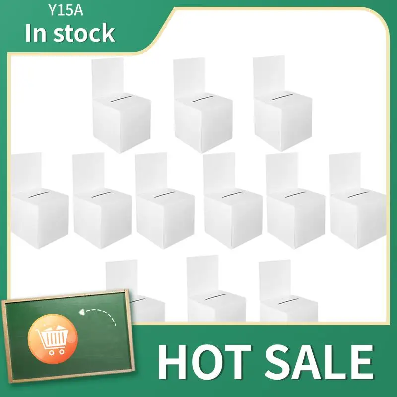

Y15A 24 Pcs Sweepstakes Ballot Box Ballot Box Donation Box For Fundraising, Cardboard Box With Slots, 6 X 6 X 6 Inches